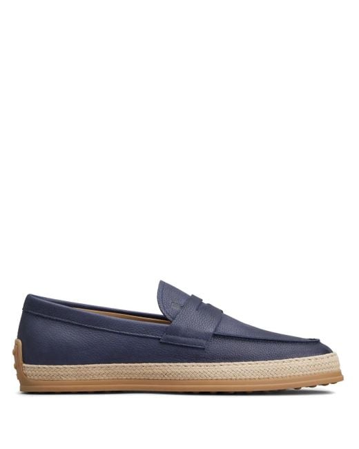 Tod's Leren Loafers in het Blue voor heren