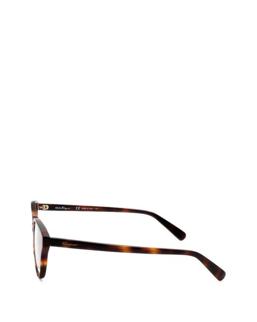 Ferragamo Eyewear White Round-Frame Glasses