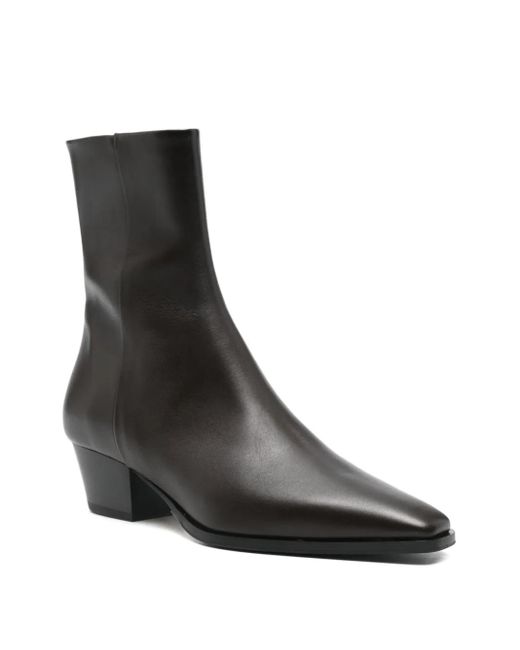 Aeyde Black Pointed-Toe Ankle Boots