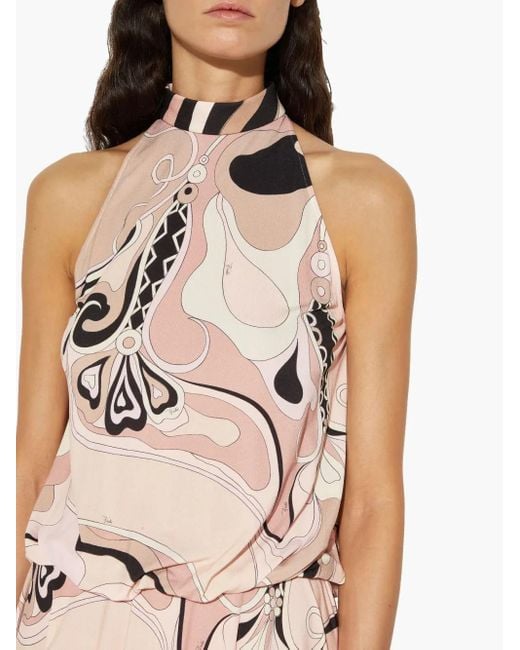 Emilio Pucci Natural Orchidee-Print Dress