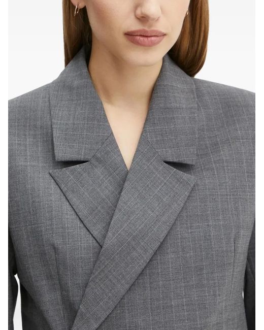 Herskind Gray Pinstripe Double-Breasted Blazer