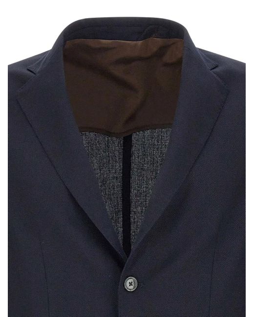 Barba Napoli Blue Two-Button Blazer for men