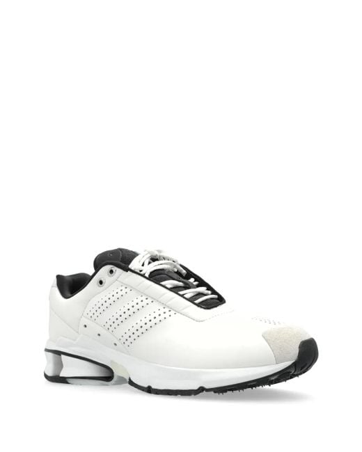 Y-3 White Perforated Sneakers