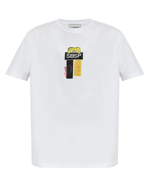 Iceberg T-Shirt Mit Sponge-Bob-Print in White für Herren