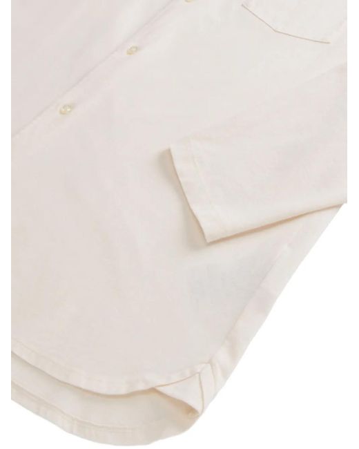 Woolrich White Long-Sleeve Pocket Shirt for men