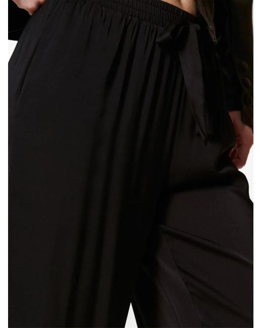 Twinset Black Drawstring-Waist Trousers