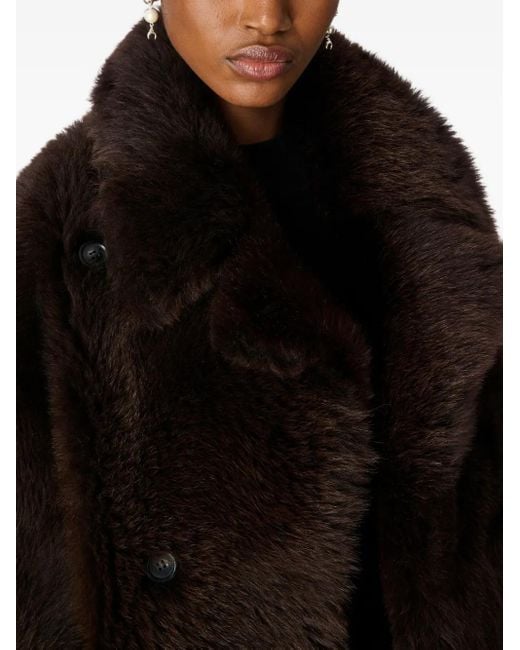 MARINE SERRE Brown Shearling Jacket