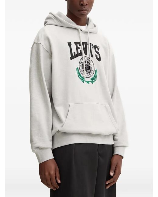 Levi's Gray Hoodie À Motif Monogrammé for men