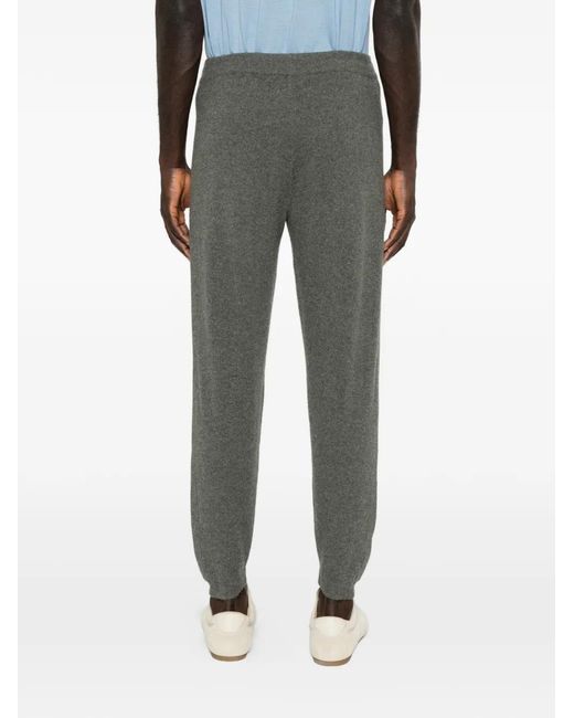 Bompard Gray Drawstring-Fastening Track Pants for men