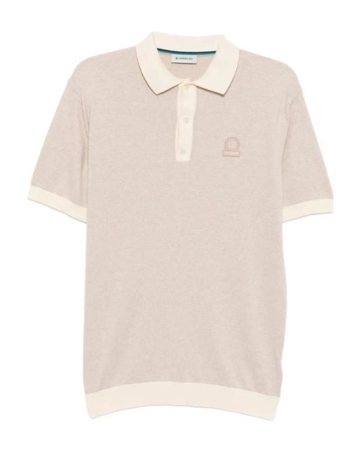 Sandbanks Poloshirt Met Geborduurd Logo in het White voor heren
