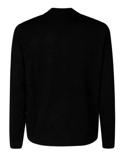 FILIPPO DE LAURENTIIS Black Zip-Front Patch-Pocket Cardigan for men