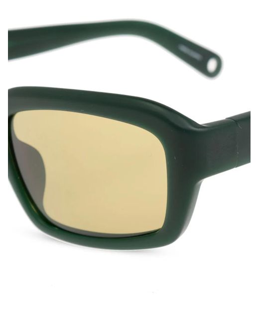 Jacquemus Natural X Linda Farrow Marino Rectangle-Frame Sunglasses