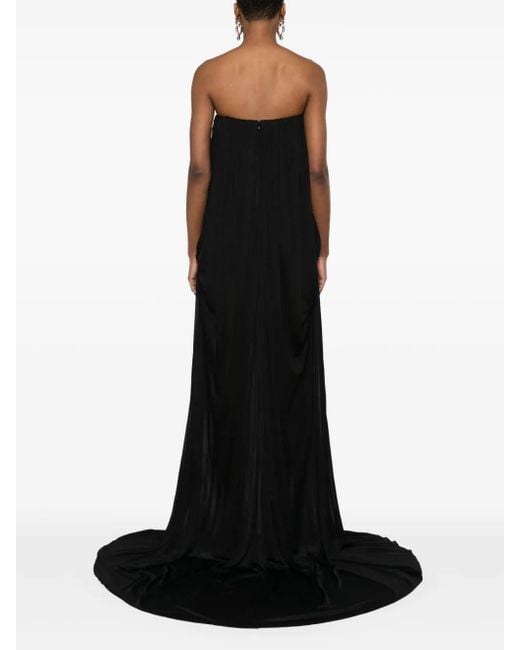 GIUSEPPE DI MORABITO Black Drape-Detail Maxi Dress