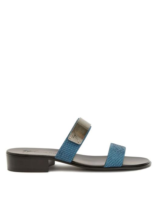 Sandalias Ignazio con doble tira Giuseppe Zanotti de hombre de color Blue