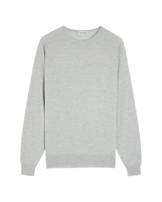 John Smedley Gray Lundy Sweatshirt for men
