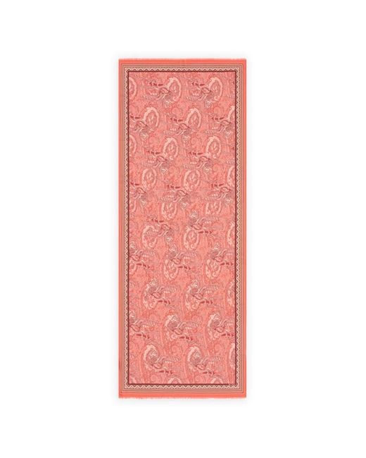 Etro Pink Paisley Scarf