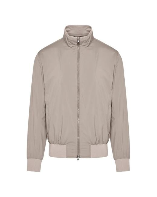Barba Napoli Gray Zip Bomber Jacket for men