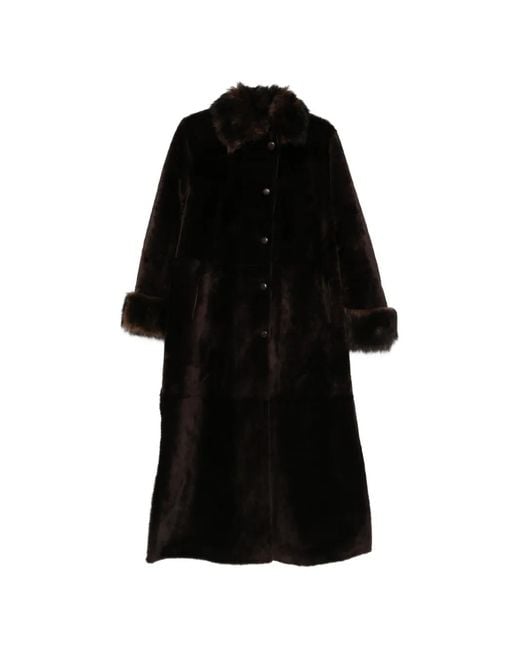 Nour Hammour Black Enya Buttoned Collared Coat