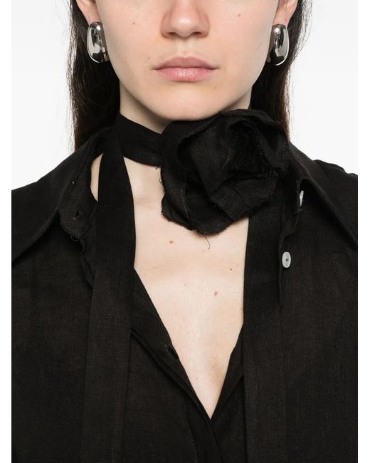 Marella Black Editore Floral-Embellishment Shirt Set (Set Of Two)