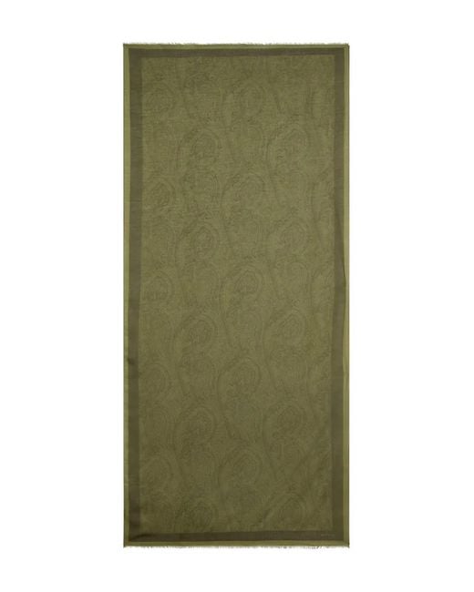 Sciarpa Con Stampa Paisley di Etro in Green da Uomo