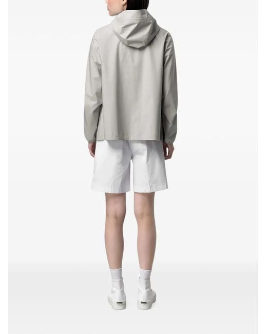 K-Way Gray Marguerite Stretch Dot Jacket