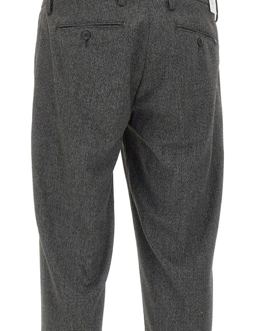 Re-hash Gray Mucha Textured Cuffed Trousers for men
