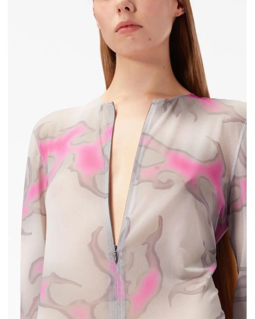 MACCAPANI Gray Vane Jumpsuit Mit Print