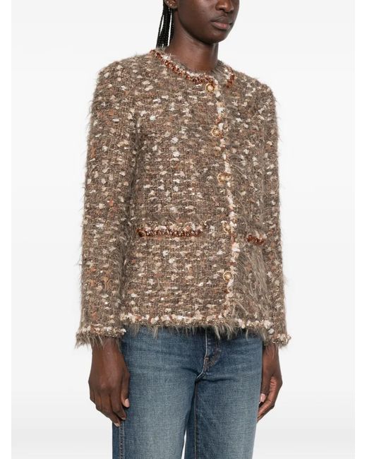 MINIME Brown Sequin-Embellished Jacket