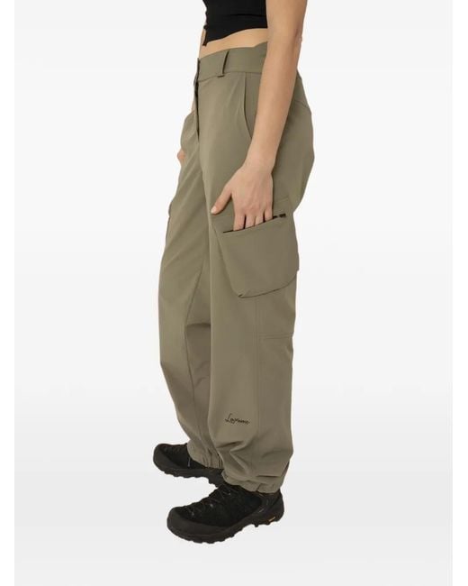 Lamunt Green Cargo-Pocket Trousers