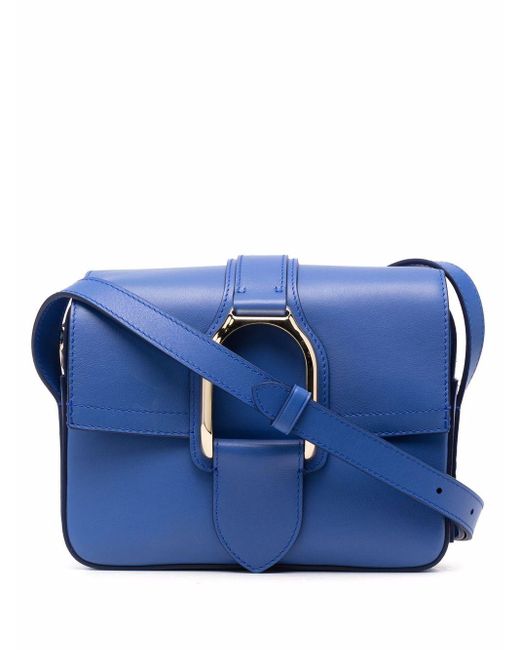 Ralph Lauren Collection Welington Crossbody Bag in Blue | Lyst