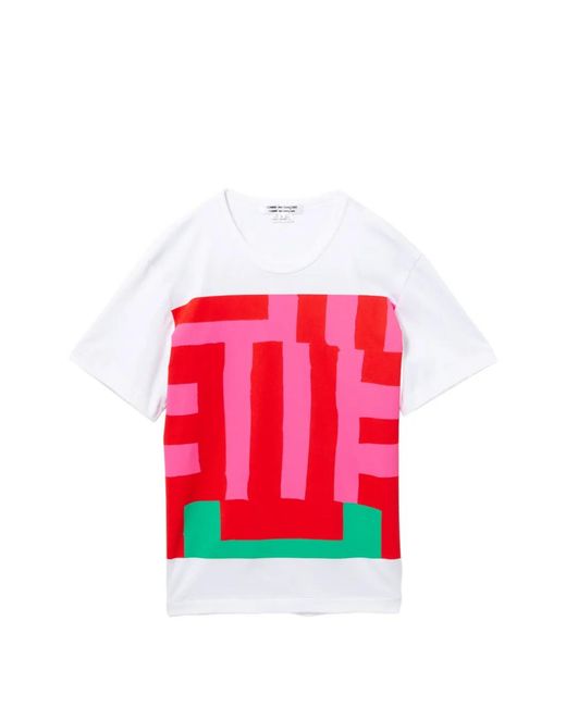 Comme des Garçons Red Print-Detail T-Shirt