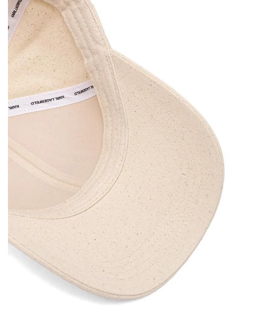 Karl Lagerfeld Natural Baseballkappe Mit Logo-Patch