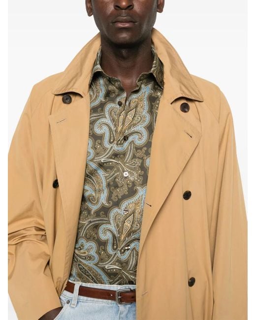 Etro Green 3-Fabrics Dress Shirt for men