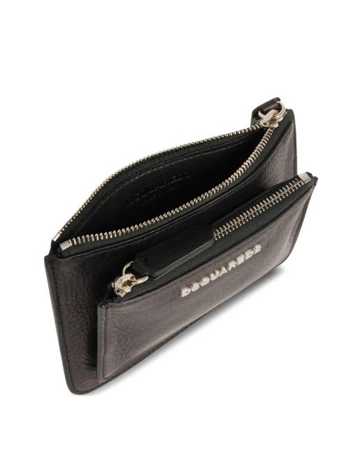 DSquared² Black Twin Pouch Small Card Holder