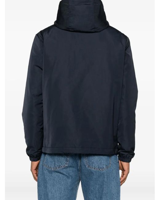 Sandro Blue Logo-Detail Padded Jacket for men