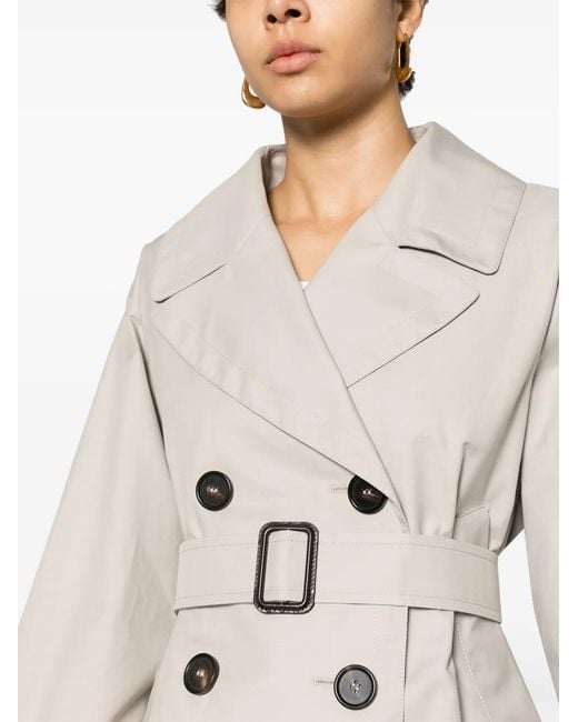 Max Mara Natural Double-Breasted Trench Coat