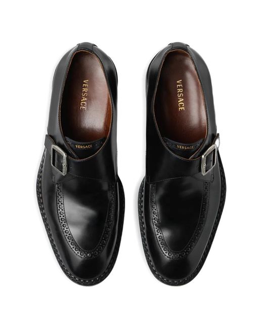 Versace Black Bretelles Primo En Cuir for men