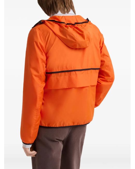 Marni Orange Nylon Jacket With Drawstring Pockets for men