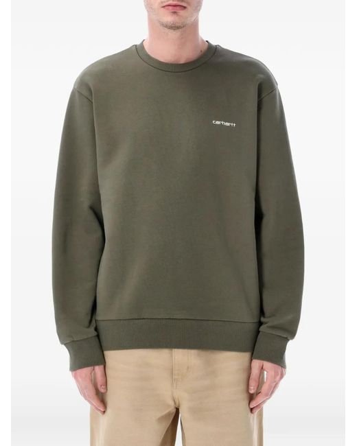 Carhartt Green Logo-Print Sweater for men