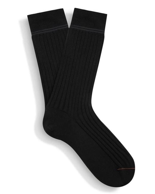Zegna Black Cotton Socks for men