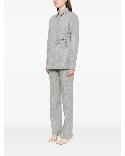 Jil Sander Gray Checked Shirt
