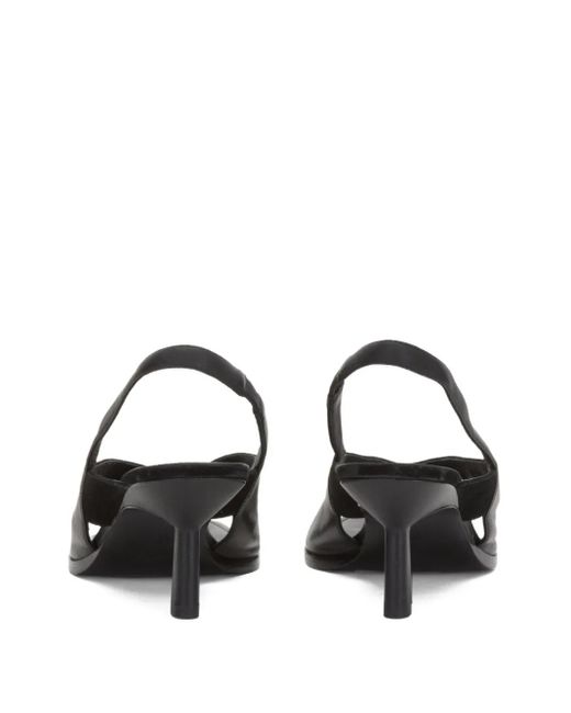 3.1 Phillip Lim Black 68Mm Slingback Leather Sandals