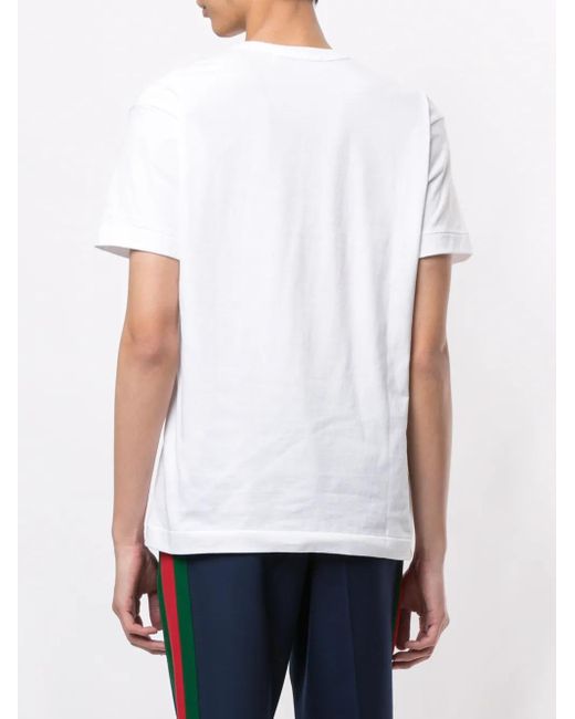 メンズ COMME DES GARÇONS PLAY ハートプリント Tシャツ White