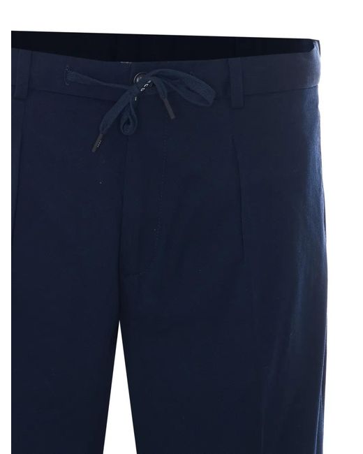 Circolo 1901 Blue Drawstring Tailored Trousers for men