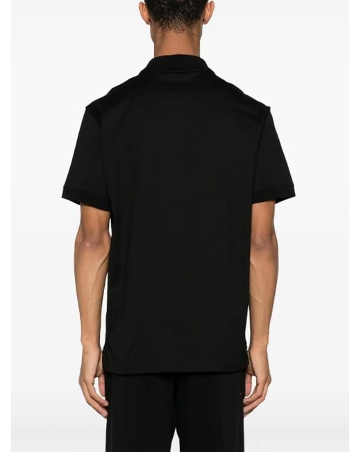 McQueen Black Seal Logo-Embroidered Polo Shirt for men