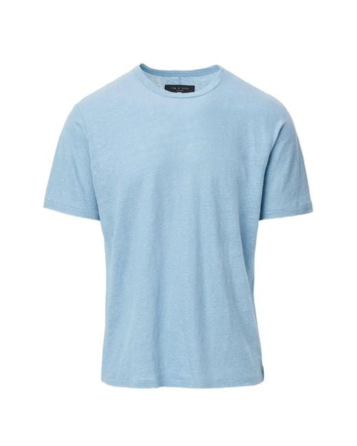 Rag & Bone Blue Slub-Texture Short-Sleeve T-Shirt for men