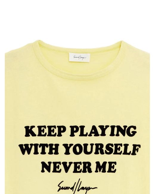 Second/Layer Metallic Crew-Neck T-Shirt for men
