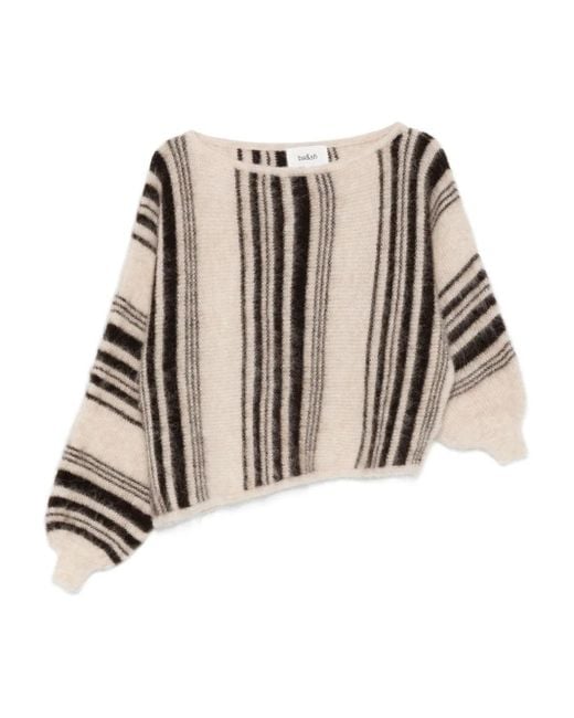 Ba&sh Natural Suela Striped-Pattern Sweater