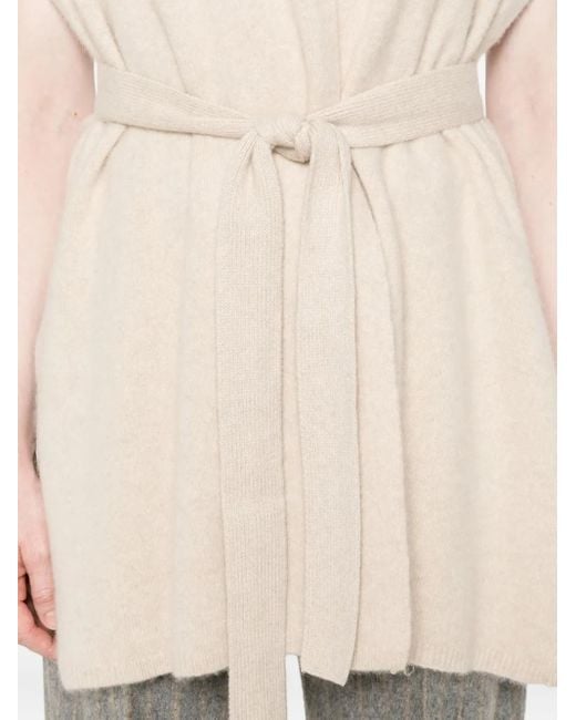 Joseph Natural Belted Sleeveless Cardigan