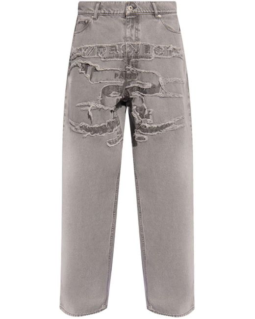 Y. Project Katoenen Jeans Met Logopatch in het Gray voor heren